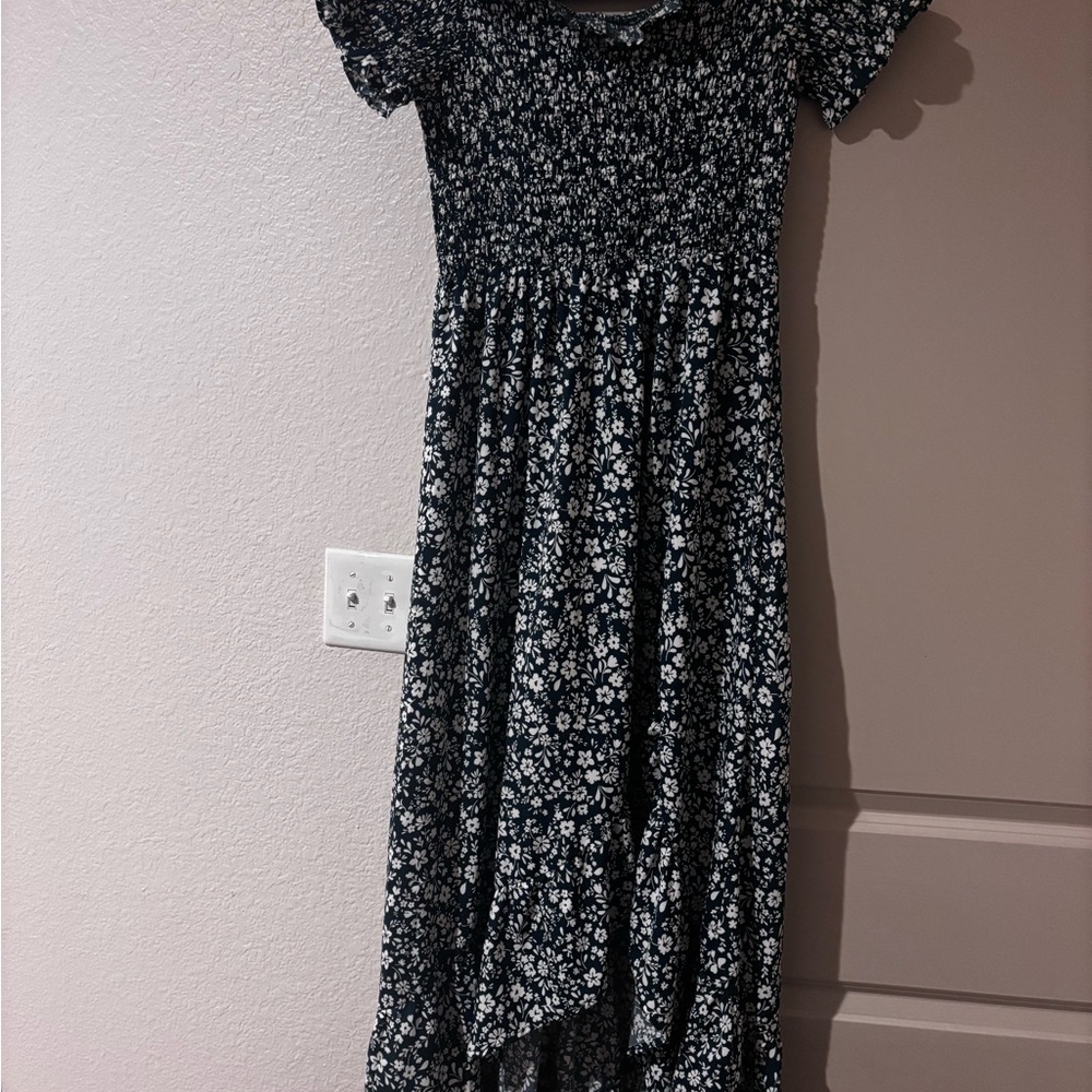 Francesca's Collections Navy Floral Kids Dress